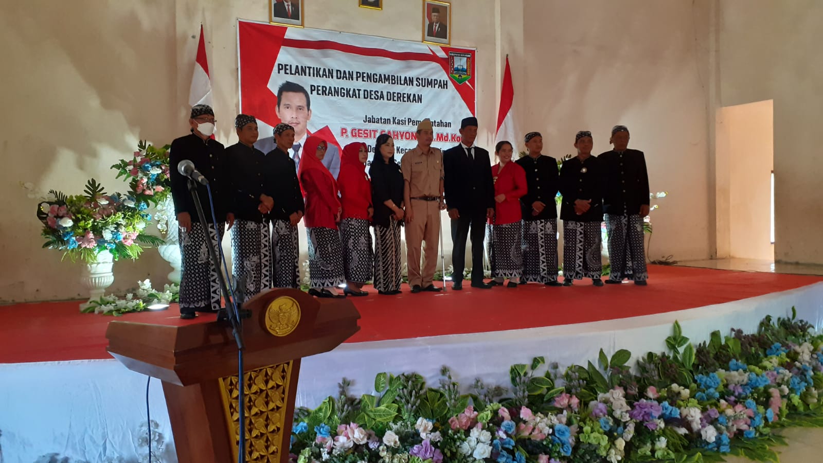 Pelantikan dan Pengambilan Sumpah Perangkat Desa Derekan